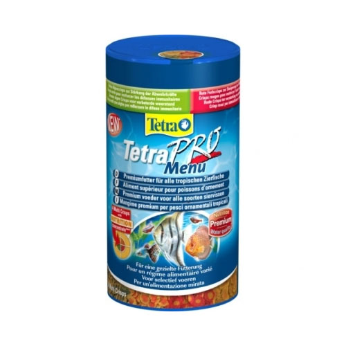 Корм Tetra Pro Menu, чипсы 4-х видов, 250мл