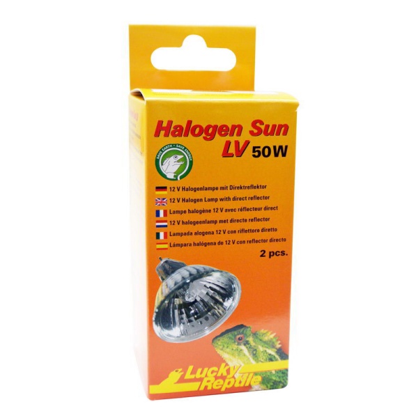 Лампа галогеновая Lucky Reptile Sun LV 50Вт, цоколь G5.3 (2шт)